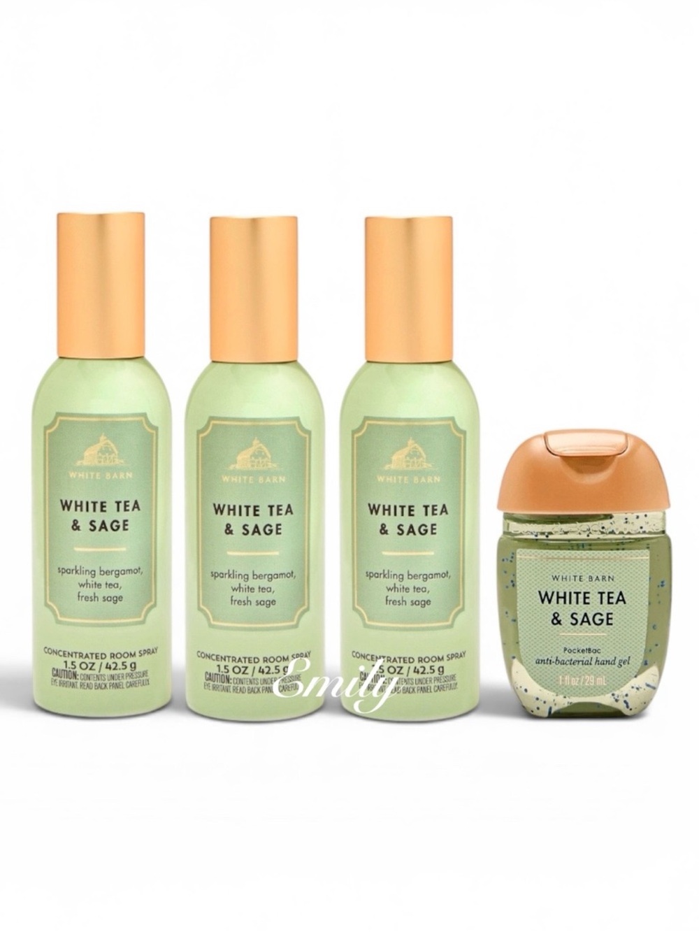 3X Bath & Body Works WHITE TEA & SAGE Concentrated Room
Spray Bundle